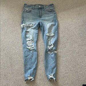 American Eagle Outfitters Distressed High Rise Jeggings